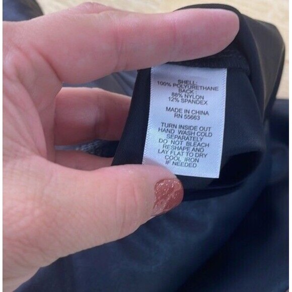 Rachel Zoe Solid Black Tummy Control Seamed Ponte Leggings XL Sexy Sleek Biker - Picture 6 of 12